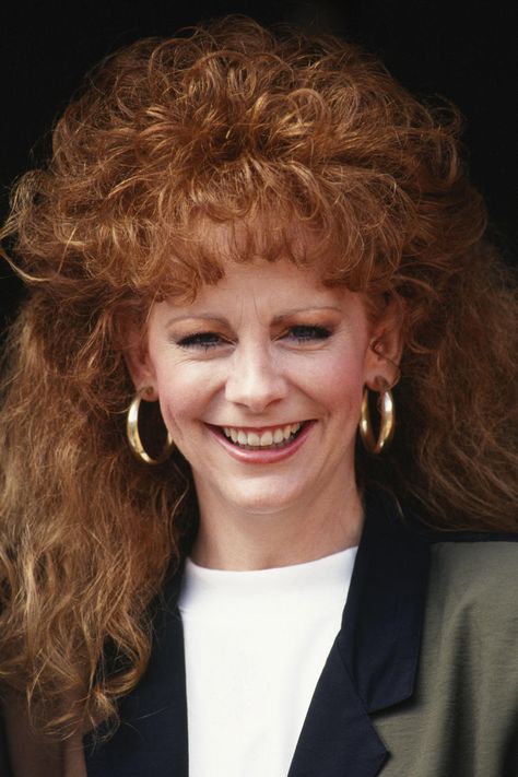 50 Years of Southern Church Hair | Reba, honey, with hair like that, you could’ve sung with any gospel quartet in the 90s. #beautytips #southernliving #hair #hairstyle 90s Country Hairstyles, Reba Hair, Big Southern Hair, Reba Mcentire Hairstyles, Quick And Cute Hairstyles, 80's Hairstyles, Cute Hairstyles For Curly Hair, Curly Hair Looks, Church Hair