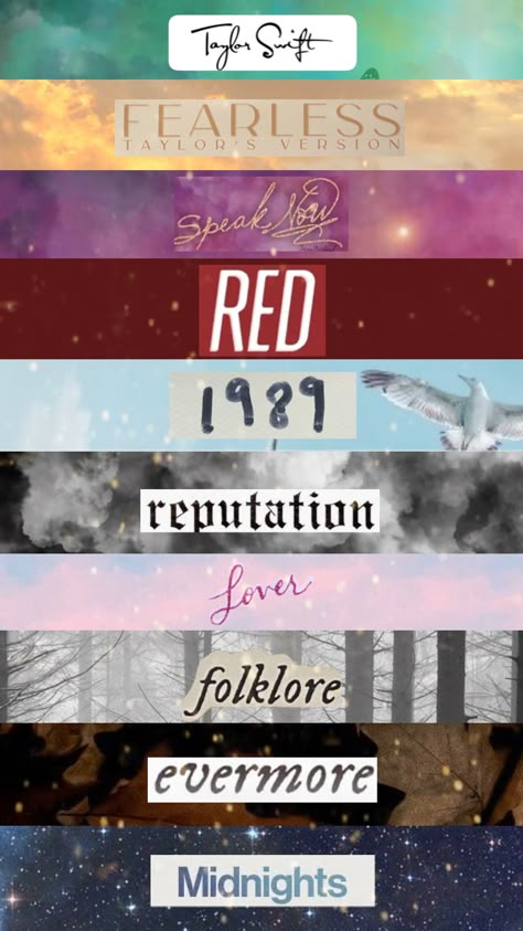 Taylor Swift Wallpaper Albums, Taylor Swift All Albums Collage, Taylor Swift Album Covers Collage, Taylor Swift Albums Wallpaper, Cute Wallpapers Taylor Swift, Taylor Swift Printable Stickers, Taylor Swift Album Wallpaper, Taylor Swift Albums Aesthetic, Cute Taylor Swift Wallpaper