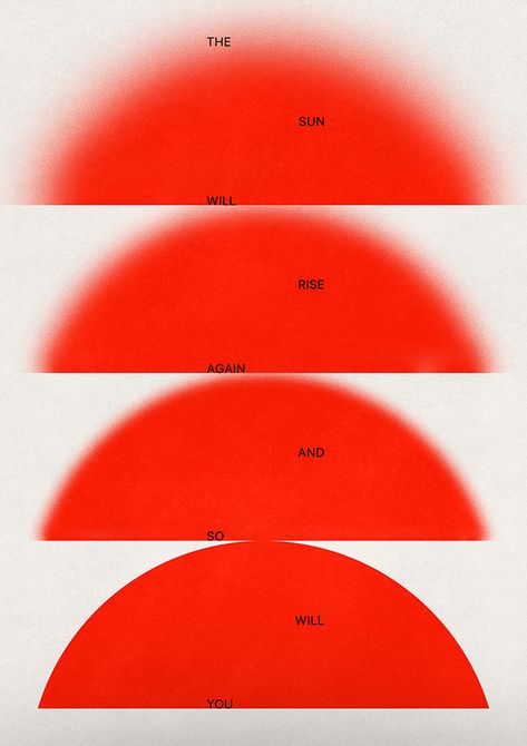 Sun Poster Design, The Sun Will Rise And We Will Try Again, Sun Graphic Design, Sun Typography, Gradient Branding, Jamaica House, Visuell Identitet, 달력 디자인, 타이포그래피 포스터 디자인