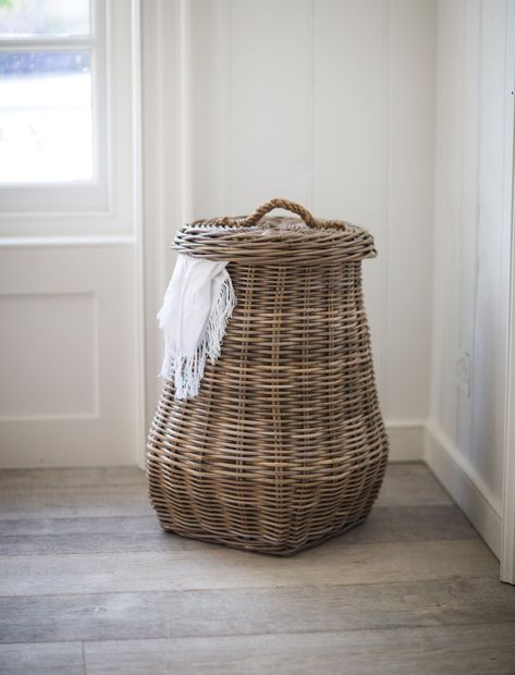 Rattan Laundry Basket | Coates & Warner Laundry Basket With Lid, Pouf Design, Large Laundry Basket, Washing Basket, Basket Case, Easy Living, Laundry Baskets, Laundry Day, Rattan Basket