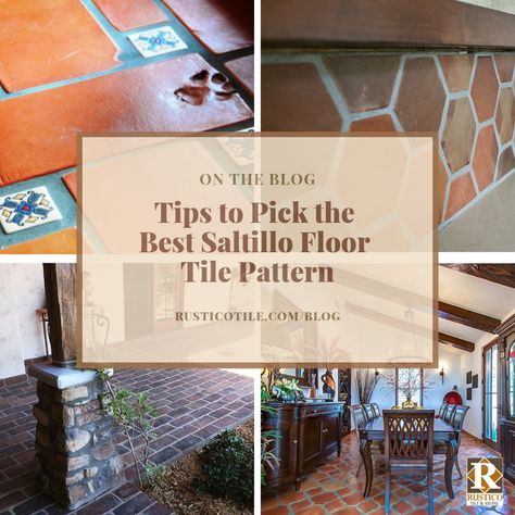 Saltillo Tile Spanish Flooring, Saltillo Floor, Tile And Hardwood, Terracotta Flooring, Cantera Stone, Saltillo Tile, Terracotta Tile, Spanish Decor, Patterned Floor Tiles