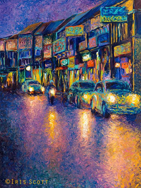 John Bramblitt, Finger Paint Art, Iris Scott, Prophetic Art, Cityscape Painting, Finger Painting, Scenic Landscape, Beautiful Paintings, Impressionism