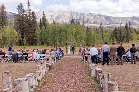 An Autumn Mountain Wedding at Cascade Village - Durango Weddings Magazine Blended Wedding, Large Garland, Southwest Colorado, San Juan Mountains, Wedding Expo, Friends Travel, Eco Friendly Wedding, Relaxed Wedding, Ceremony Location