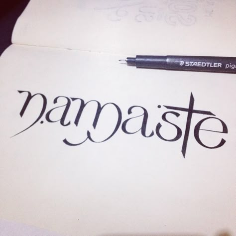 Typography Mania #233 Namaste Tattoo Ideas, Namaste Tattoo, Namaste Art, Yoga Tattoos, Hand Tattoo, Mind's Eye, Skin Art, Pretty Tattoos, Tattoos And Piercings