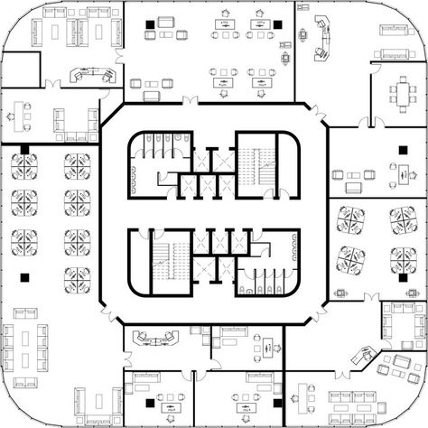 Service Core Plan Architecture, Administration Building Floor Plan, Lobby Floor Plan, Lobby Plan, Square Floor Plans, Office Building Plans, Commercial Building Plans, Building Columns, Building Design Plan