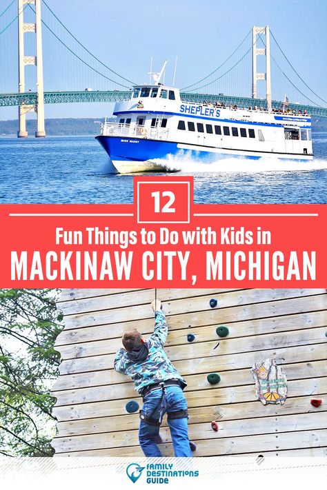 Things To Do In Mackinaw City, Mackinaw City Michigan Things To Do, Michigan Vacation With Kids, Manistee Michigan Things To Do, Mackinac Island With Kids, Mackinac Island Restaurants, Michigan Travel Destinations, Mackinac Island Michigan, Mackinaw City