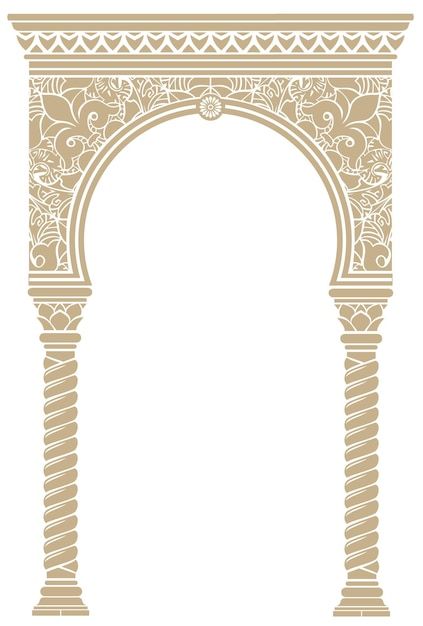 Islamic Door, Islamic Arch, Ambience Decor, Wedding Illustration Card, Silhouette Sport, Digital Graphics Art, Indian Wedding Invitation Card Design, Arch Frame, Mughal Art Paintings