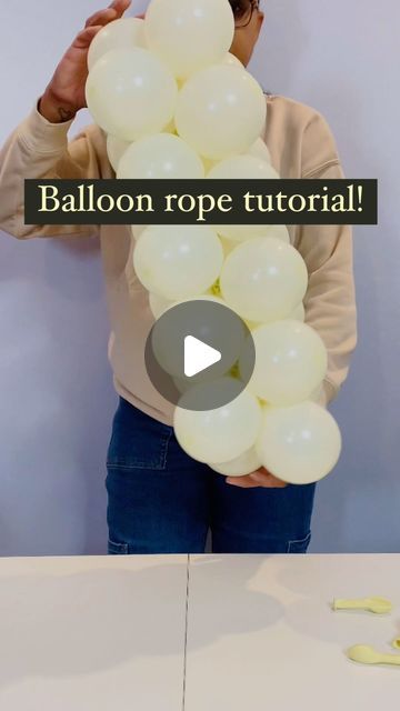 Sweet Space Events on Instagram: "Balloon rope tutorial! You’ll need 5 inch  and 260 balloons. You can use a hand pump or an electric inflator.  Be sure your balloons are all the same size. Keep adding 260s to make it the length you want. OR… you can just call me if you don’t want to be bothered! 😉

Sweet Space Events provides full service event decorations and party rentals for birthdays, weddings, baby showers, bridal showers and more! We provide event planning, event décor, florals, backdrops and balloons. We come to you! Contact us to schedule a free consultation.

🩷Let us make your next event a Sweet Reality!

🩷www.sweetspaceevents.com
🩷thesweetspace@sweetrealities.com
🩷954-330-1399

#eventplanner
#eventdecorator
#eventdecorations
#partydecorations
#birthday
#birthdayparty
#babys Balloon Rope Diy, How To Make Spiral Balloons, Yarn Glue Balloon, Sweet 16 Balloon Decorations, Twisty Balloons Tutorials, Balloon Twisting Hats, Twisting Balloons, 16 Balloons, How To Make Balloon