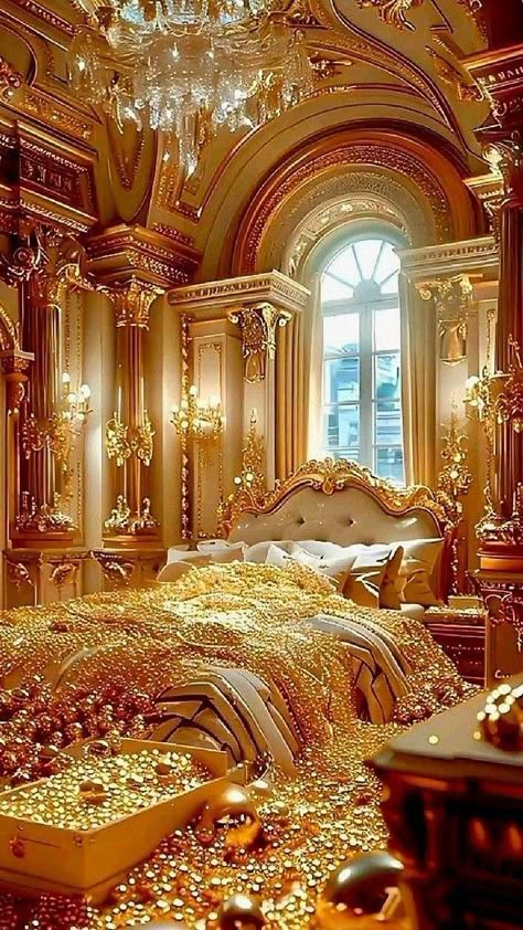 Abundance Images, Lucky Wallpaper, Fantasy Bedroom, Luxury Houses Mansions, Money Images, Gold Money, Beautiful Art Pictures, Lampe Decoration, Fantasy Places