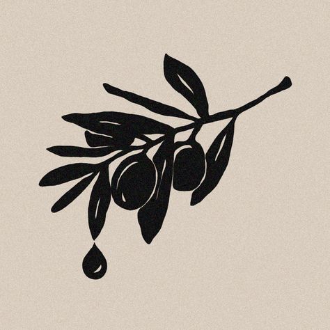 Olive Tattoo Design, Mediterranean Tattoo, Olive Illustration, Italian Inspired Tattoos, Olive Tattoo, Olive Branch Tattoo, Italian Tattoos, Medical Logo, Arm Sleeve