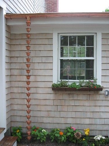 Copper rain chains