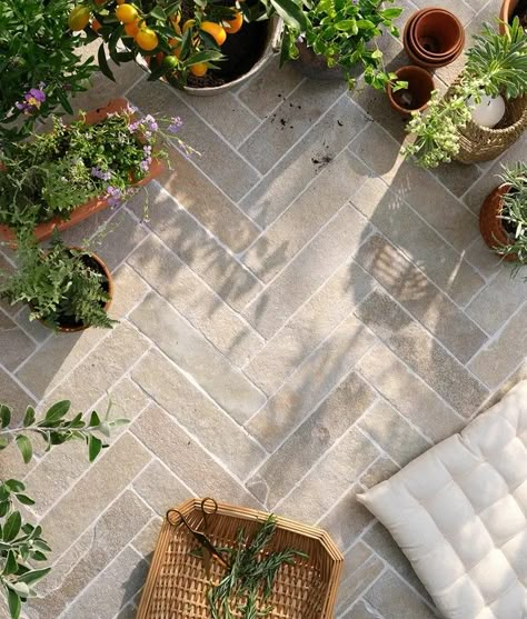 Parquet Tiles, Outside Flooring, Exterior Tiles, Casa Exterior, Brick Flooring, Brick Patios, Outdoor Tiles, House Floor, Back Garden