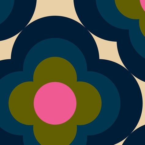 Orla Kiely on Instagram: "The Posey Flower Midnight 💙 A very retro print, Posey Flower in Midnight is a fresh take on florals for SS24 - three floral stems, wrapped into a bouquet and finished with a bow. In a muted colour palette of dark blue and cream, Posey Flower Midnight is sure to be a favourite this season." Posey Flower, Orla Keily, Muted Colour Palette, Muted Colour, Muted Color Palette, Orla Kiely, Retro Print, Retro Prints, Colour Palette