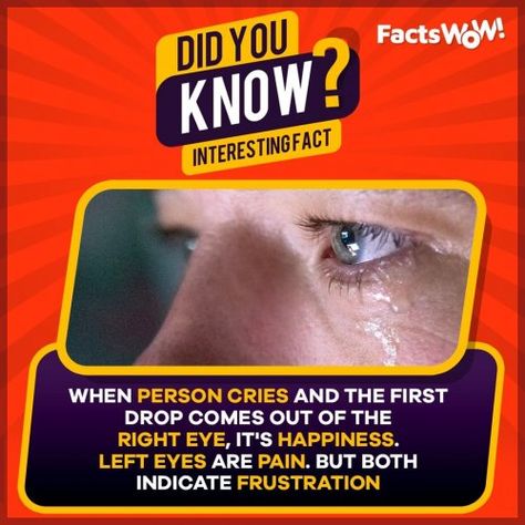 WHEN PERSON CRIES AND THE FIRST DROP COMES OUT OF THE RIGHT EYE, IT'S HAPPINESS. LEFT EYES ARE PAIN. BUT BOTH INDICATE FRUSTRATION Left Eye, Cry Out, Random Facts, One Drop, You Left, Coming Out, Knowing You, Did You Know, The One