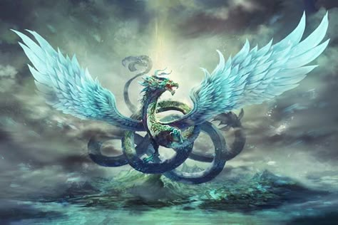 Feather winged dragon 6 Winged Dragon, Winged Serpent Art, Monsters Fantasy Art, Winged Serpent, Dragon Painting, Winged Dragon, Ancient Dragon, Mythical Dragons, Asian Dragon