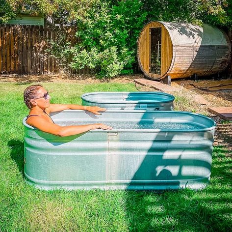 13 Best Cold Plunge Tubs in 2022 for Optimal Health + Recovery Diy Ice Bath, Rubbermaid Stock Tank, Stock Pools, Diy Stock Tank, Water Tub, Outdoor Bathtub, Outdoor Tub, Cold Plunge, Barrel Sauna