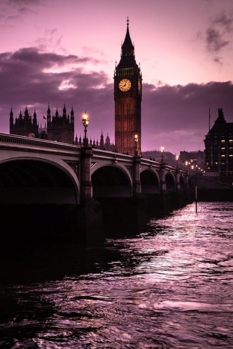 Light and Shady London ~ by Sean Bolton. London At Night, Big Ben Clock, City Of London, Radiant Orchid, England And Scotland, Purple Sky, London Town, London Calling, Visit London