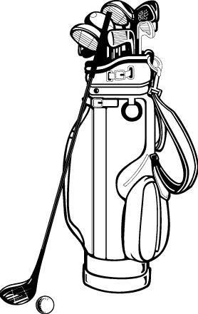 Golf Clip Art, Golf Drawing, Golf Painting, Clip Art Free, Drawing Easy, Art Drawings For Kids, Free Clip Art, Line Drawing, Golf Clubs