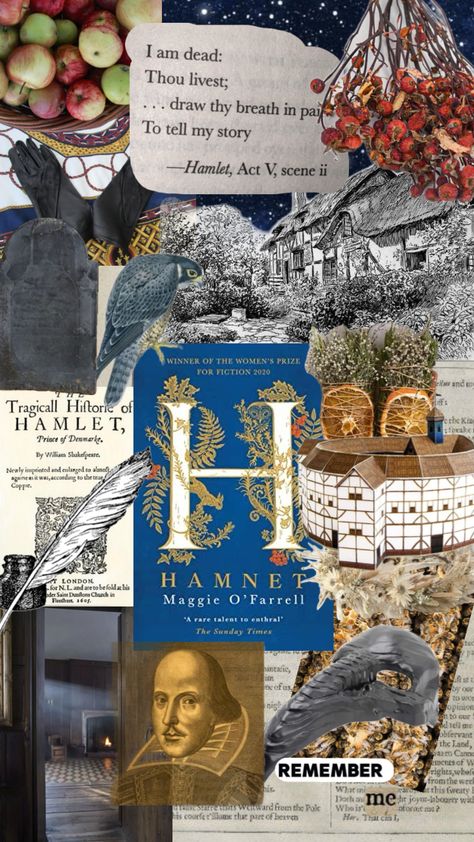 #hamnet #hamlet #books #book #vibes #collage #shakespeare Aesthetic Shakespeare, Hamlet Book, Maggie O Farrell, Book Vibes, Old Prince, Tell My Story, Dead To Me, Book Aesthetic, Your Aesthetic