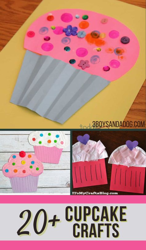 These Cupcake Crafts for Preschoolers are perfect for fine motor skills and creativity! Kids love eating cupcakes, so why not make cute crafts about them? Cupcake Crafts, Prek Activities, Explorers Activities, Sensory Crafts, Good Kids, Rainy Day Fun, Crafts For Preschoolers, Kids Camp, Cupcake Art