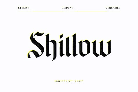 Shillow is a gothic style Blackletter font with a strong and elegant look. it has clean lines and a minimalistic design with a curvy edge. Perfect for creating contemporary designs that demand a refined aesthetic. Shillow font is available for free download for personal use only. If you need the full version and a commercial […] Get your free download of the Shillow Font now at Free Font Download! Tattoo Lettering Fonts Alphabet, Tattoo Lettering Fonts For Men, Gothic Calligraphy Tattoo, Gothic Calligraphy Alphabet, Ambigram Tattoo Generator, Aesthetic Fonts Alphabet, Modern Free Fonts, Tattoo Font Ideas, Tattoo Writing Fonts