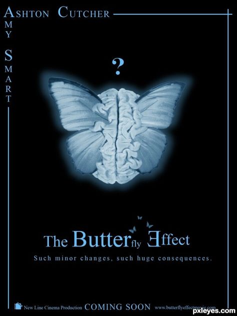 The Butterfly Effect Movie, Butterfly Effect Poster, The Butterfly Effect 2004, The Butterfly Effect, Movie Aesthetic, New Line Cinema, Cinema Posters, Butterfly Effect, Movie Posters Vintage