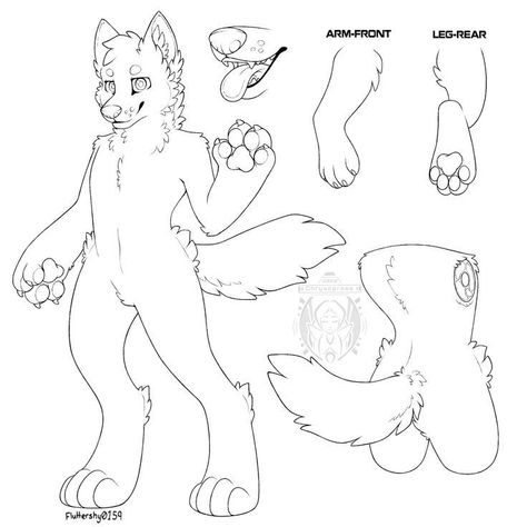 Fursuit Base Drawing, Anthro Base, Wolf Base, Paw Drawing, Creative Drawing Prompts, Art Base, Art Tutorials Drawing, Drawing Base, Art Inspiration Drawing