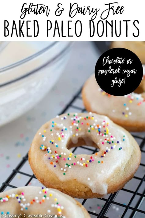 Paleo Donut Recipe Baked, Paleo Doughnut Recipes, Paleo Donuts Baked, Paleo Donut Recipe, Whole30 Cookies, Healthy Donut Recipe, Gluten Free Donuts Baked, Paleo Donuts, Aip Paleo Desserts