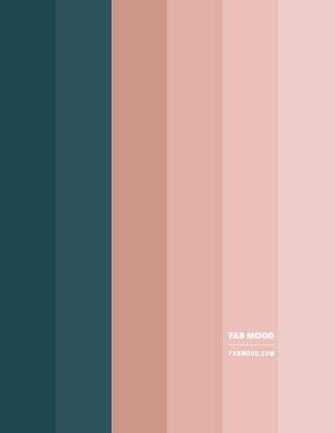 Green Teal and Peach Bedroom Colour Scheme | Peach and Teal Color Blush And Turquoise Bedroom, Peach And Turquoise Bedroom, Teal And Dusty Rose Bedroom, Colour Palette Inspiration Bedroom, Teal Colour Palette Bedroom, Peach Colour Scheme, Navy And Salmon Bedroom, Teal And Blush Color Palette, Green Ombre Color Palette