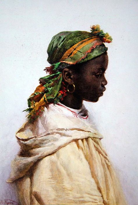 Beautiful Moorish Woman - 1900s #Moors #Moor #Moorish #African Moorish Women, Afrocentric Art, Black Art Painting, Arte Sketchbook, European Art, Arte Inspo, Classical Art, Afro Art, African American Art