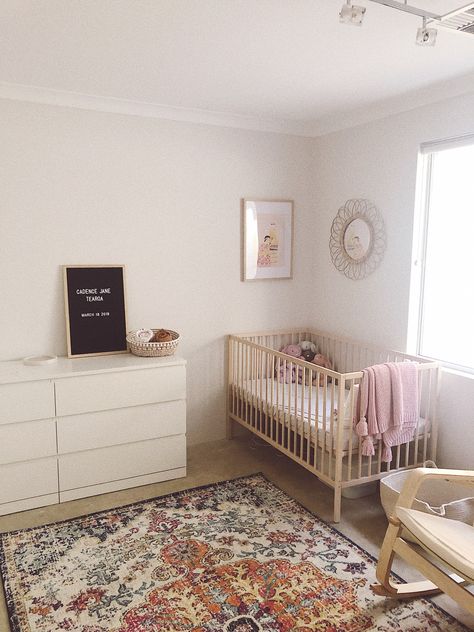 Ikea Cot Nursery, Ikea Cot, Cot Nursery, Boho Style Nursery, Baby Rooms, Nursery Inspo, Baby Cot, Nursery Baby Room, Boho Nursery