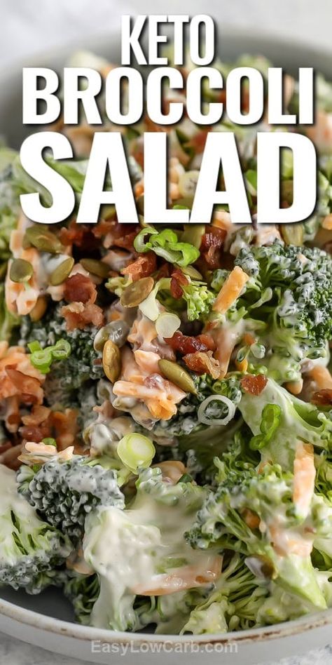 This keto broccoli salad is a creamy and crunchy low carb delight.