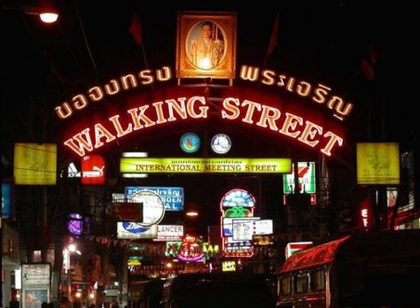 BEAUTIFUL THAILAND: Travel - History - Events - News and anything more ...: Pattaya - Walking Street Thailand Nightlife, Red Light Area, Lady Boys, Beautiful Thailand, Pattaya Thailand, Travel Destinations Bucket Lists, Beach Side, Walking Street, Beach Road