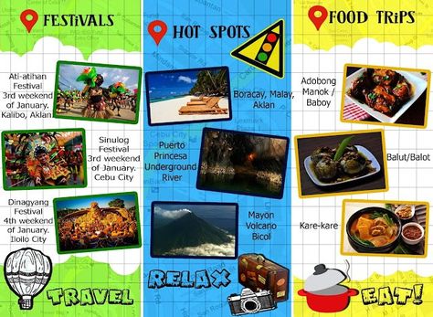 Brochure About Philippines, Boracay Travel Brochure, Mindanao Travel Brochure Tagalog, Mindanao Tourist Spot Brochure, Mindanao Brochure, Mindanao Travel Brochure, Country Brochure, Travel Brochure School Project, Hispanic Heritage Projects