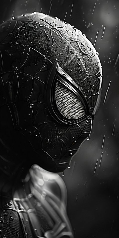 Marvel Phone Wallpaper, Spider Illustration, Image Spiderman, Amoled Wallpapers, Black Spiderman, Hd Wallpaper 4k, Spiderman Artwork, Black And White Art Drawing, Spiderman Pictures