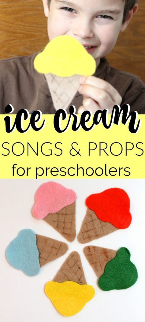 Daycare Circle Time, Songs For Preschoolers, Ice Cream Crafts, Circle Time Songs, Circle Time Activities, Preschool Circle Time, Felt Board Stories, Felt Stories, Ice Cream Theme