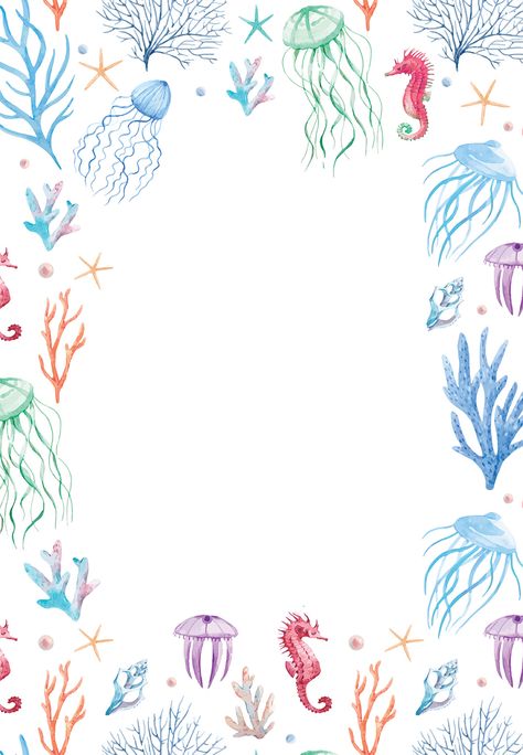 Invite For Birthday Party, Under The Sea Template, Under The Sea Party Invitations, Under The Sea Templates Free Printable, Greetings Island Templates, Under Sea Invitation, Under The Sea Baby Shower Ideas, Under The Sea Birthday Party Invitations, Sea Theme Invitations