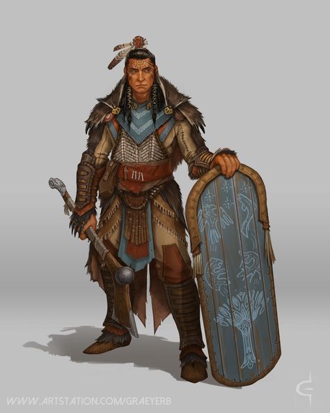 Native American Warrior, Nordland, Tower Defense, Dungeons And Dragons Characters, Fantasy Armor, Fantasy Warrior, Fantasy Rpg, Fantasy Inspiration, Medieval Fantasy