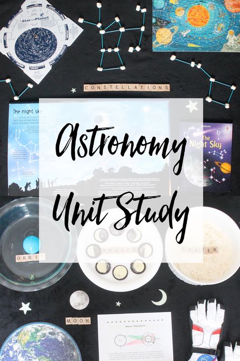 Space Unit Study Kindergarten, Astronomy Unit Study, Astronomy Worksheets, Astronomy Study, Solar System Unit Study, Homeschool Astronomy, Astronomy Activity, Astronomy Lessons, Solar System Unit