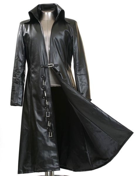 AbbyShot Buckle Trench Costume Chevalier, Gothic Trench Coat, Goth Coat, Resident Evil Wesker, Gaming Cosplay, Black Duster, Albert Wesker, Black Costume, Concept Clothing