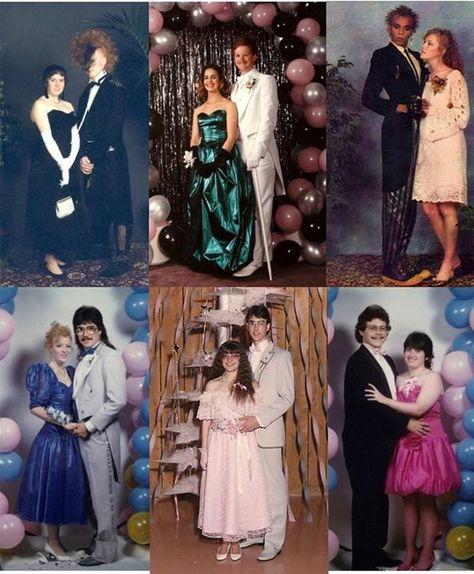 80s Prom Photo Backdrop, 80s Prom Pictures, 80s Prom Dress Ideas, Prom Themed Birthday Party Outfit, Old School Prom Theme, 80s Prom Photos, 1980s Prom Party, 80s Middle School Dance, 80s Prom Accessories