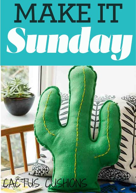 How to make this eye-catching cactus cushion in three easy steps... #craft #makeitsunday Make A Cactus, Home Decor Ideas Paper, Mickey Mouse Bedroom, Jungle Crafts, Cactus Cushion, Paper Flower Wall Hanging, Cactus Craft, Origami Cards, Wall Hanging Ideas