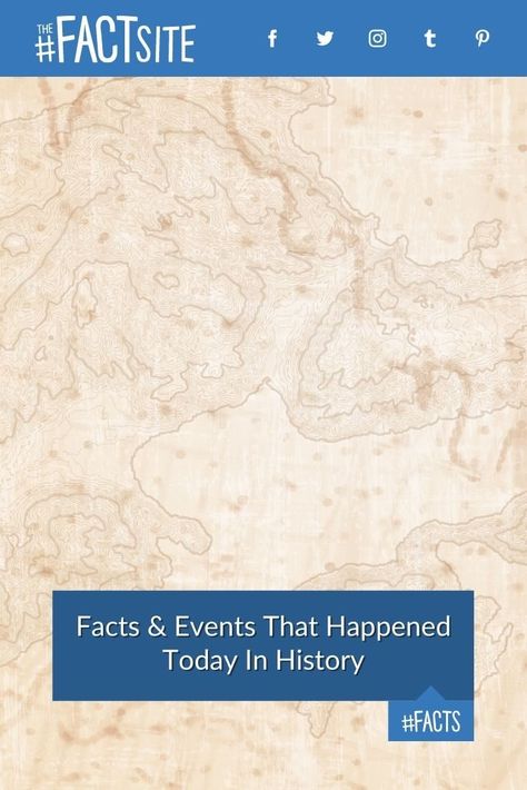 Every day is special for some reason, and today is no different! Here you'll find interesting facts & events that happened today in history, as well as what famous people are celebrating their birthday today. These facts are updated daily, so keep checking back and learn something new! #TheFactSite #Facts #OnThisDay #OTD #TodayInHistory #TIH #TodayFacts Today In History Facts, Birthday Facts, Fact Of The Day, Birthday Today, Facing The Sun, About Today, Today In History, Fast Facts, Learn Something New