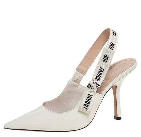 White Dior Heels, Dior Heels, Dior Sandals, Royal Outfits, White Heels, White Sandals, Luxury Closet, Slingback Pump, Kuwait