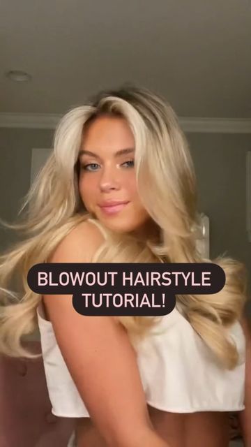 Blowouts For Long Hair, Blowout Fine Hair, Faux Blowout, Hollywood Blowout, Blow Out Hair, Blow Outfit Hair, Blowout Hair Tutorial, Widow's Peak, Quinceanera Hairstyles