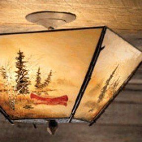 Adirondack Decor, Hand Painted Lamp, Painted Lamp, Creative Lamp Shades, Wooden Canoe, Repurposed Lamp, Shabby Chic Lamp Shades, Antique Lamp Shades, Driftwood Lamp