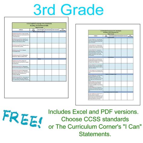 Updated 3rd Grade CCSS “I Can” Checklists via @TheCCorner Third Grade Skills Checklist, 3rd Grade Readiness Checklist, 3rd Grade Standards Checklist, 3rd Grade Skills Checklist, Incoming 3rd Grade Checklist, Teacher Planning Binder, Free Teacher Binder, Third Grade Literacy, Math Sites