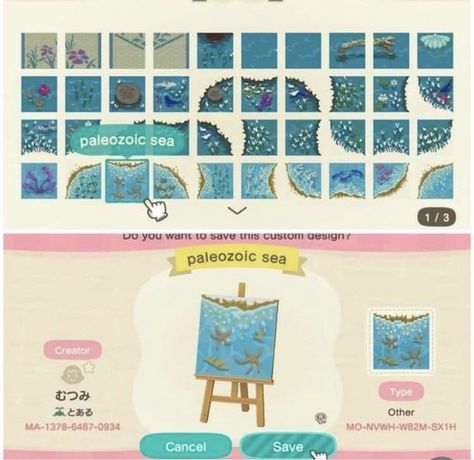 Water Code Animal Crossing, Water Codes Acnh, Acnh Lake Template, Animal Crossing Water Design, Acnh Water Code, Acnh Mermaid, Acnh Motifs, Acnh Tropical, Crocheting For Beginners