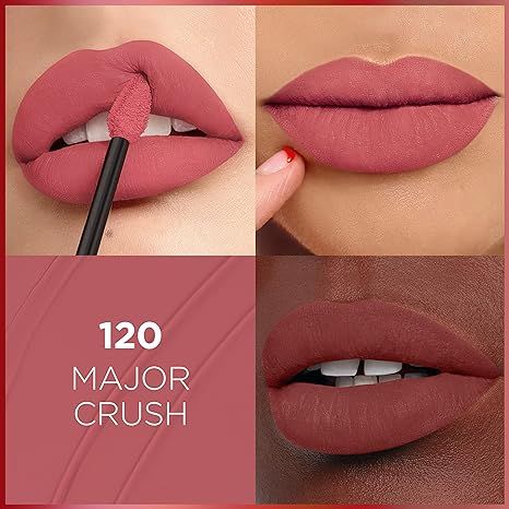 L'Oreal Paris Infallible Matte Resistance Liquid Lipstick, up to 16 Hour Wear, Major Crush 120, 0.17 Fl Oz Loreal Infallible Lipstick, Loreal Paris Lipstick, Winter Lip Color, Loreal Lipstick, Loreal Paris Infallible, Red Lipstick Matte, Red Liquid Lipstick, Matte Lipstick Shades, Loreal Infallible