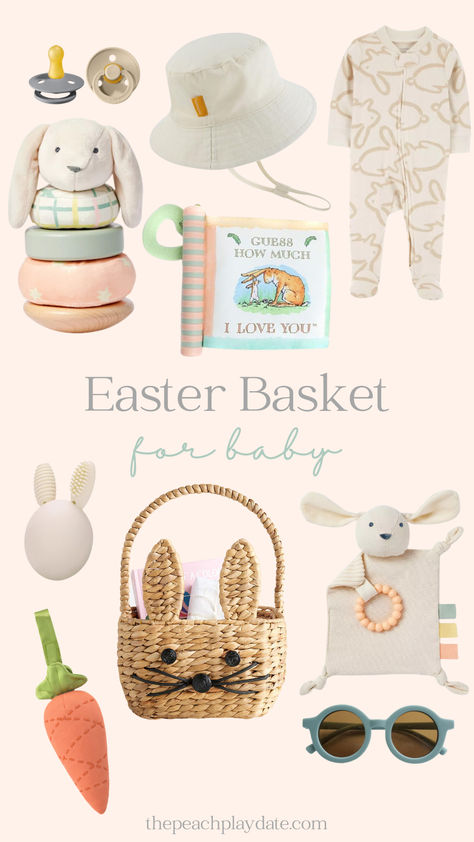 Easter basket filler ideas for your baby. Easter Basket For Baby, Easter Basket Filler Ideas, Basket Filler Ideas, Filler Ideas, Baby Easter Basket, Easter Basket Fillers, Basket Fillers, Prayer Board, Be Honest